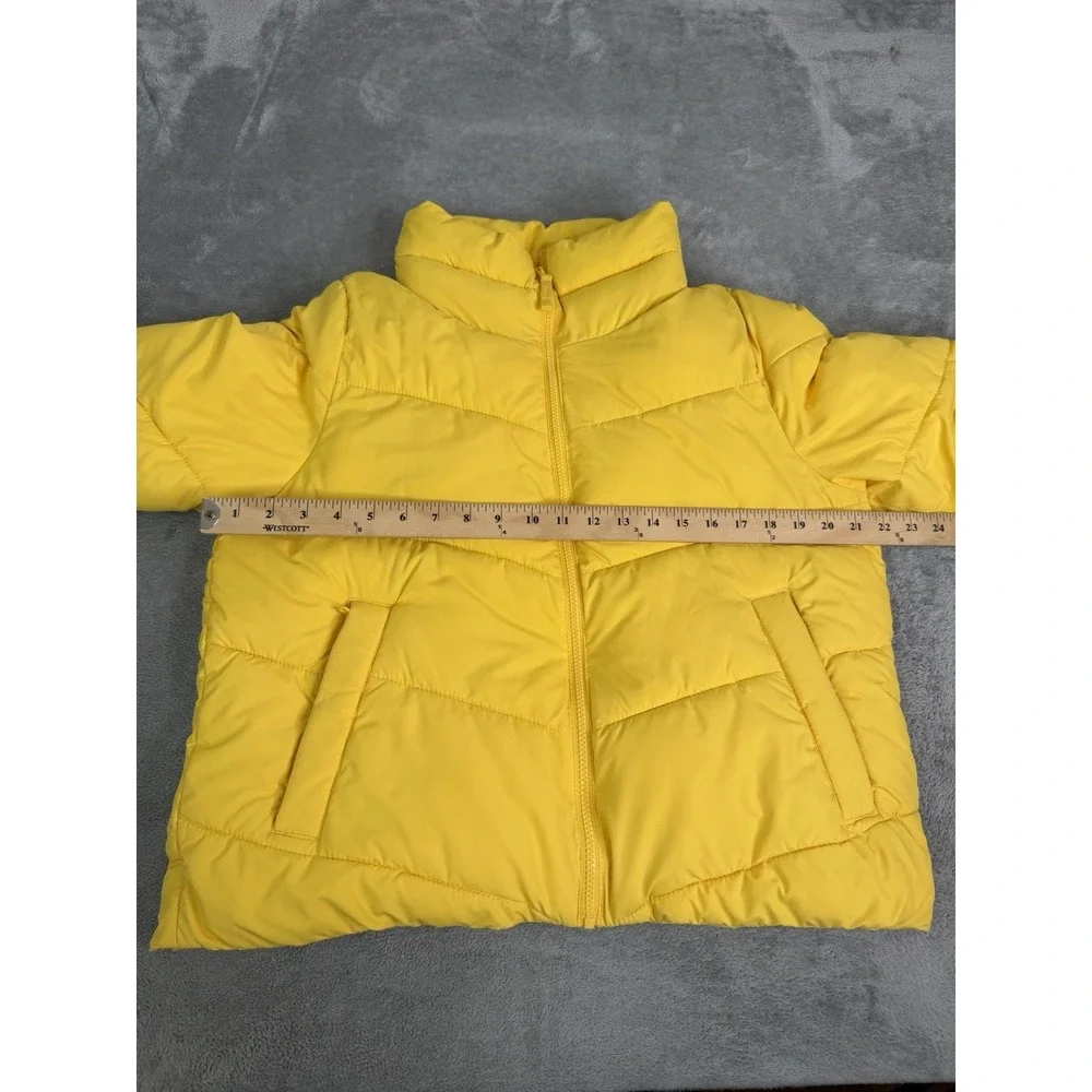 Abercrombie & Fitch Quilted Puffer Jacket Women's Size Medium Yellow - Picture 7 of 10